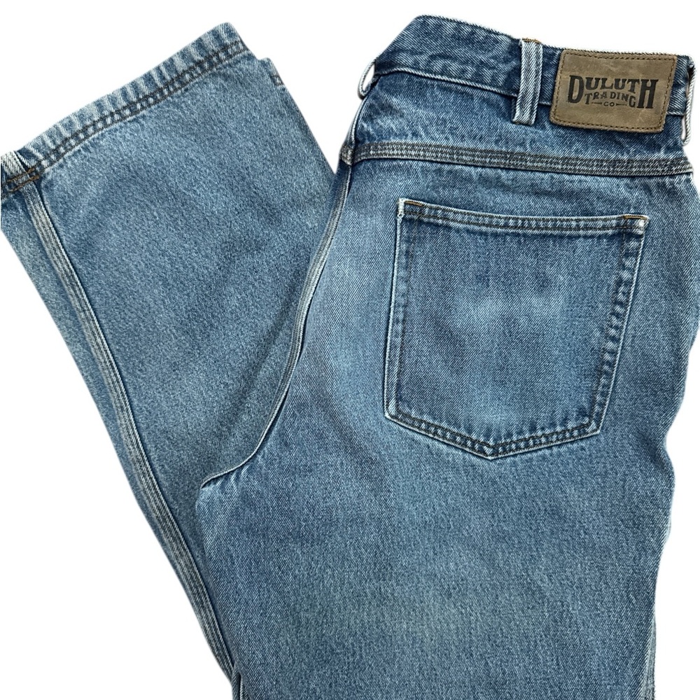 Duluth Trading Co Jeans Men’s Size  36x32 Blue‎ Denim Relaxed Straight Leg Heavy